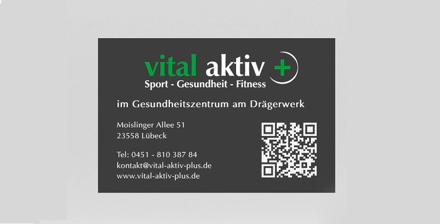 Eine Visitenkarte mit QR-Code
